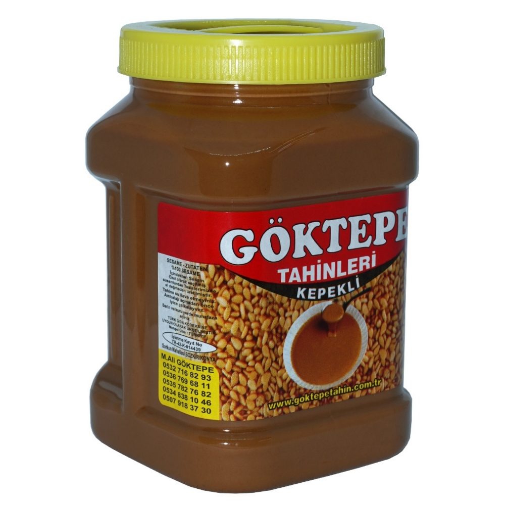 Göktepe%20Kepekli%20Bozkır%20Tahini%20Plastik%20Kutu%201%20Kg%20Net:935g