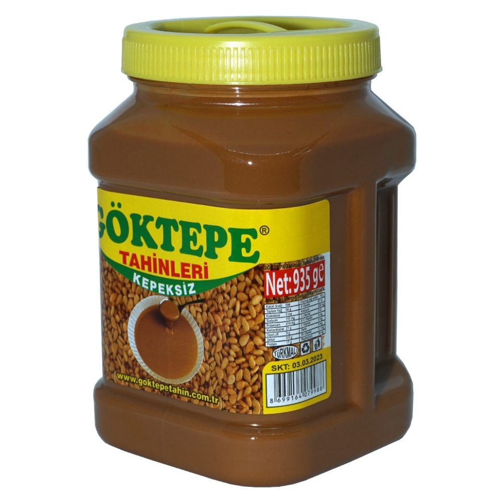 Göktepe Kepeksiz Bozkır Tahini Plastik Kutu 1 Kg Net:935g