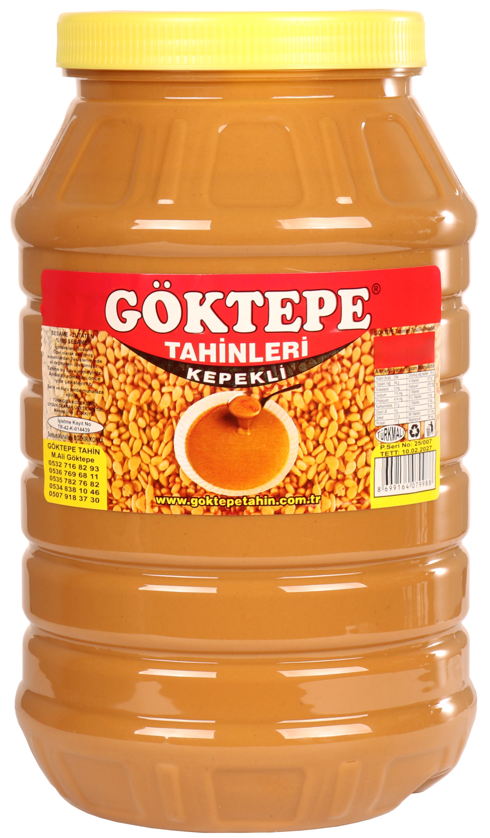 Göktepe%20Kepekli%20Bozkır%20Tahini%20Plastik%20Kutu%203%20Kg%20Net:2870g