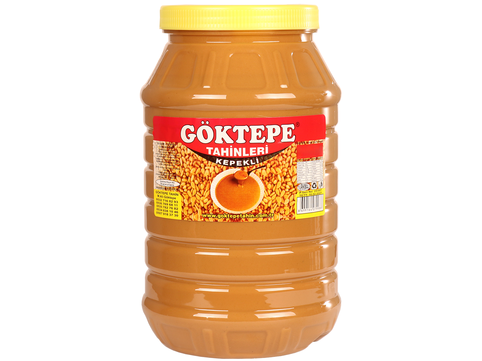 Göktepe Kepekli Bozkır Tahini Plastik Kutu 3 Kg Net:2870g