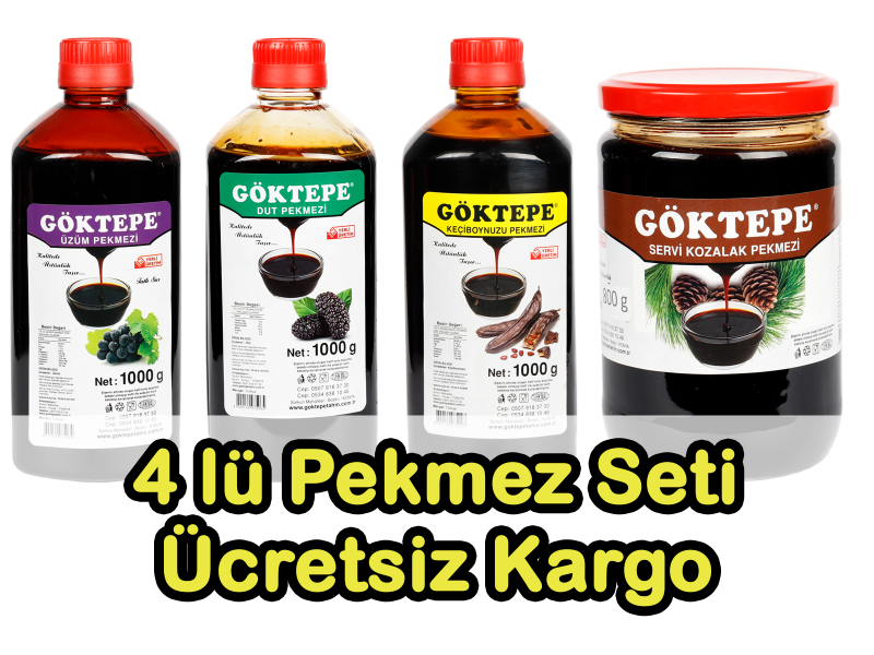 Göktepe%204’lü%20Pekmez%20Seti(Üzüm-Dut-Keçi%20Boynuzu-Kozalak)