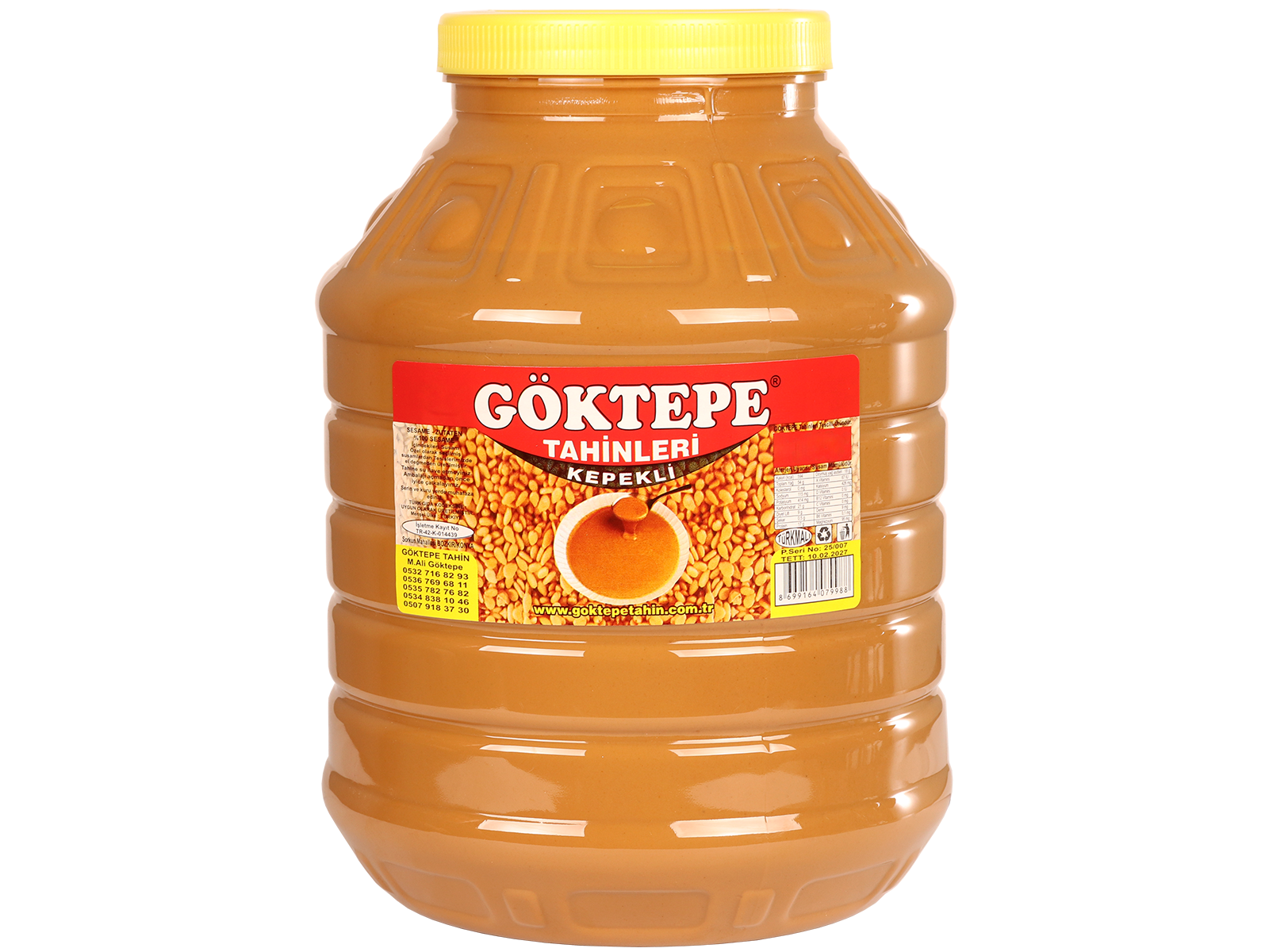 Göktepe Kepekli Bozkır Tahini Plastik Kutu 5 Kg Net:4855g