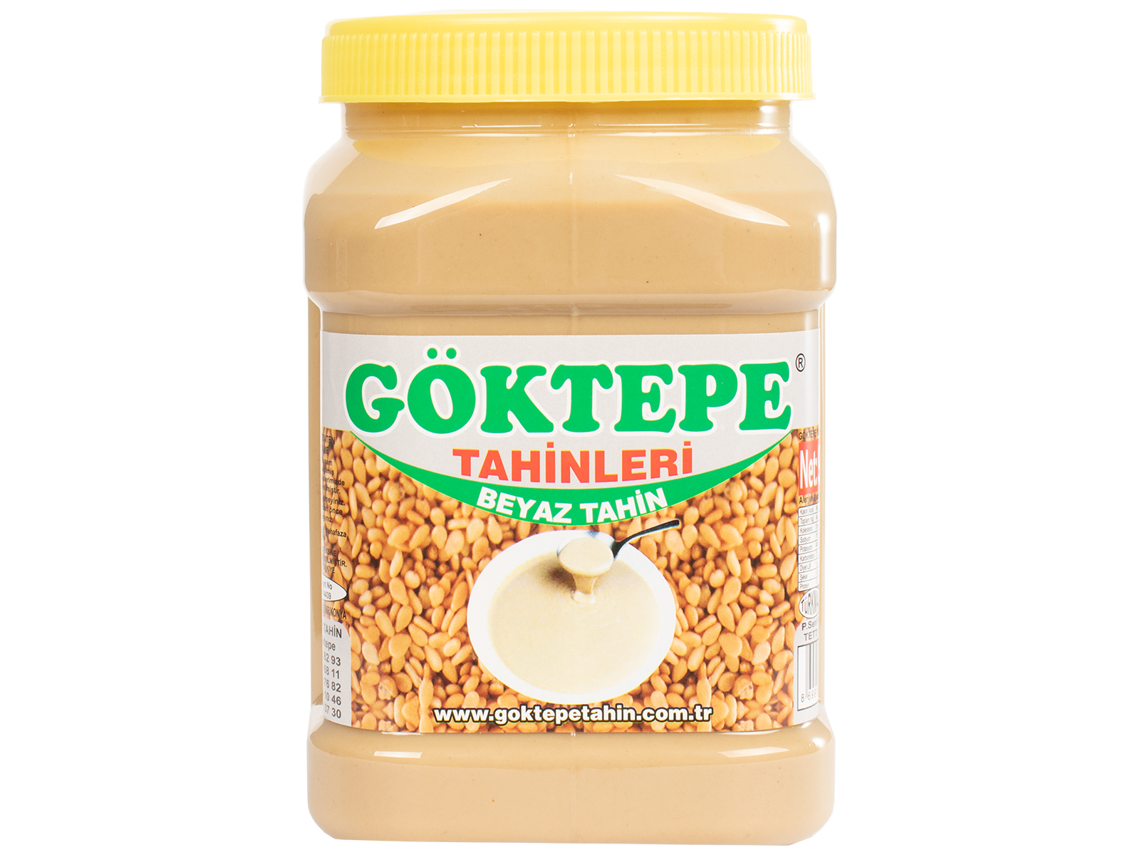 Göktepe%20Beyaz%20Bozkır%20Tahini%20Plastik%20Kutu%201%20Kg%20Net:935g