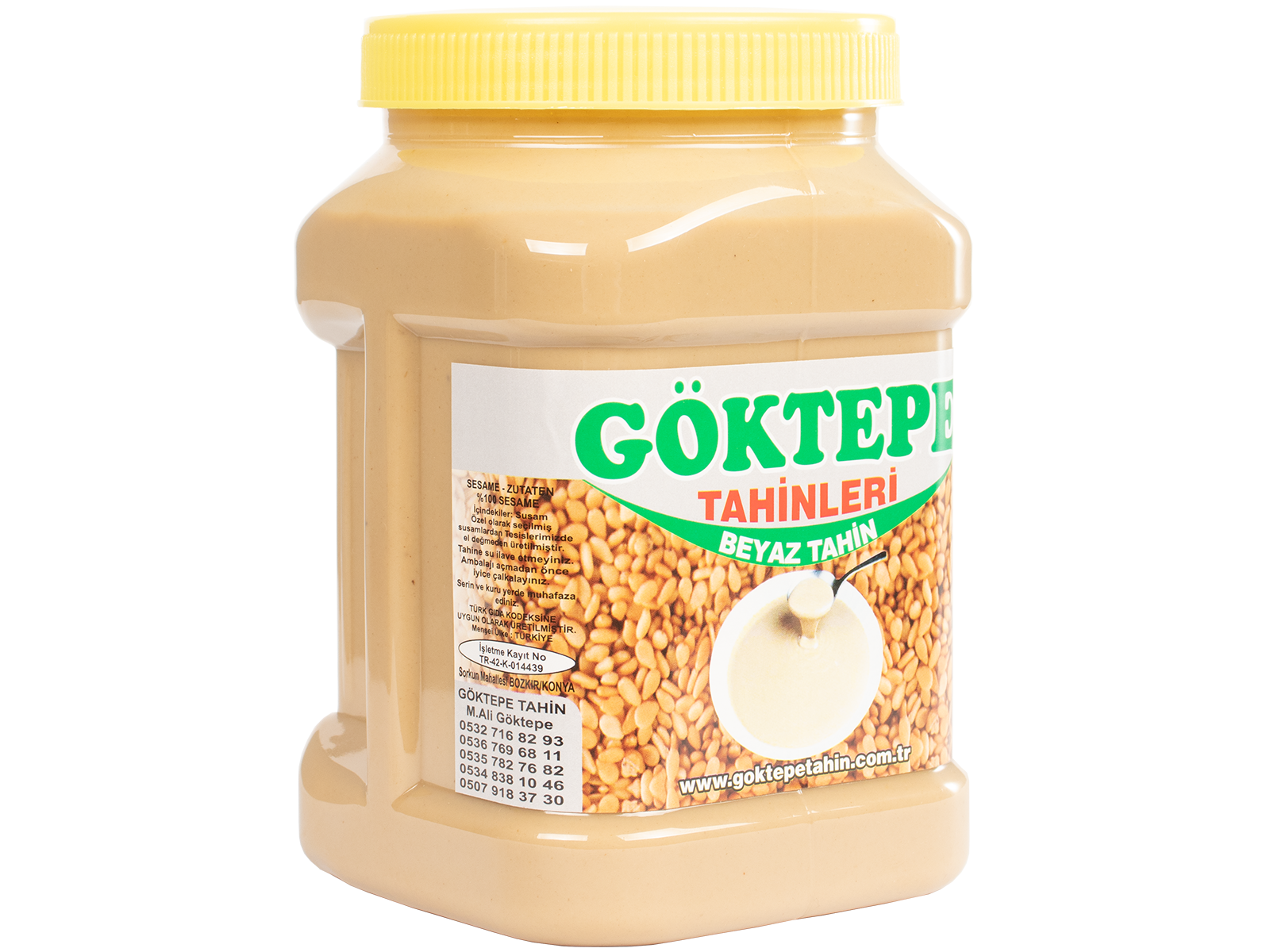 Göktepe%20Beyaz%20Bozkır%20Tahini%20Plastik%20Kutu%201%20Kg%20Net:935g