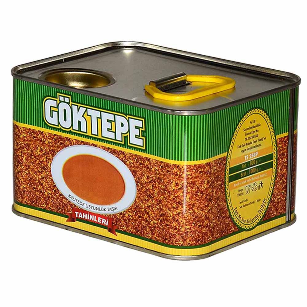 Göktepe Kepeksiz Bozkır Tahini Teneke 1 Kg Net:800g