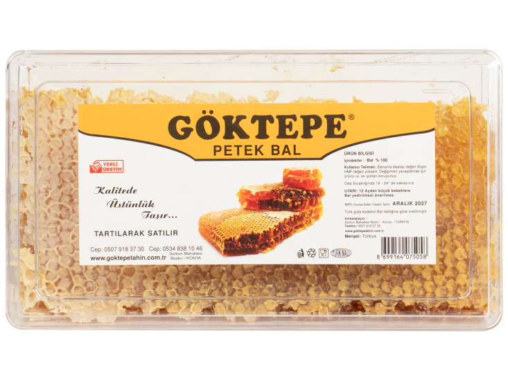 Göktepe Yayla Balı Petek Plastik Kutu 700 g 1000 g arası