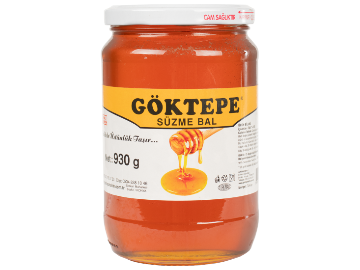 Göktepe Yayla Balı Süzme Cam Kavanoz Net 930 Gr