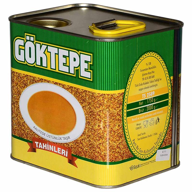 Göktepe Kepeksiz Bozkır Tahini Teneke 2 Kg Net:1750g