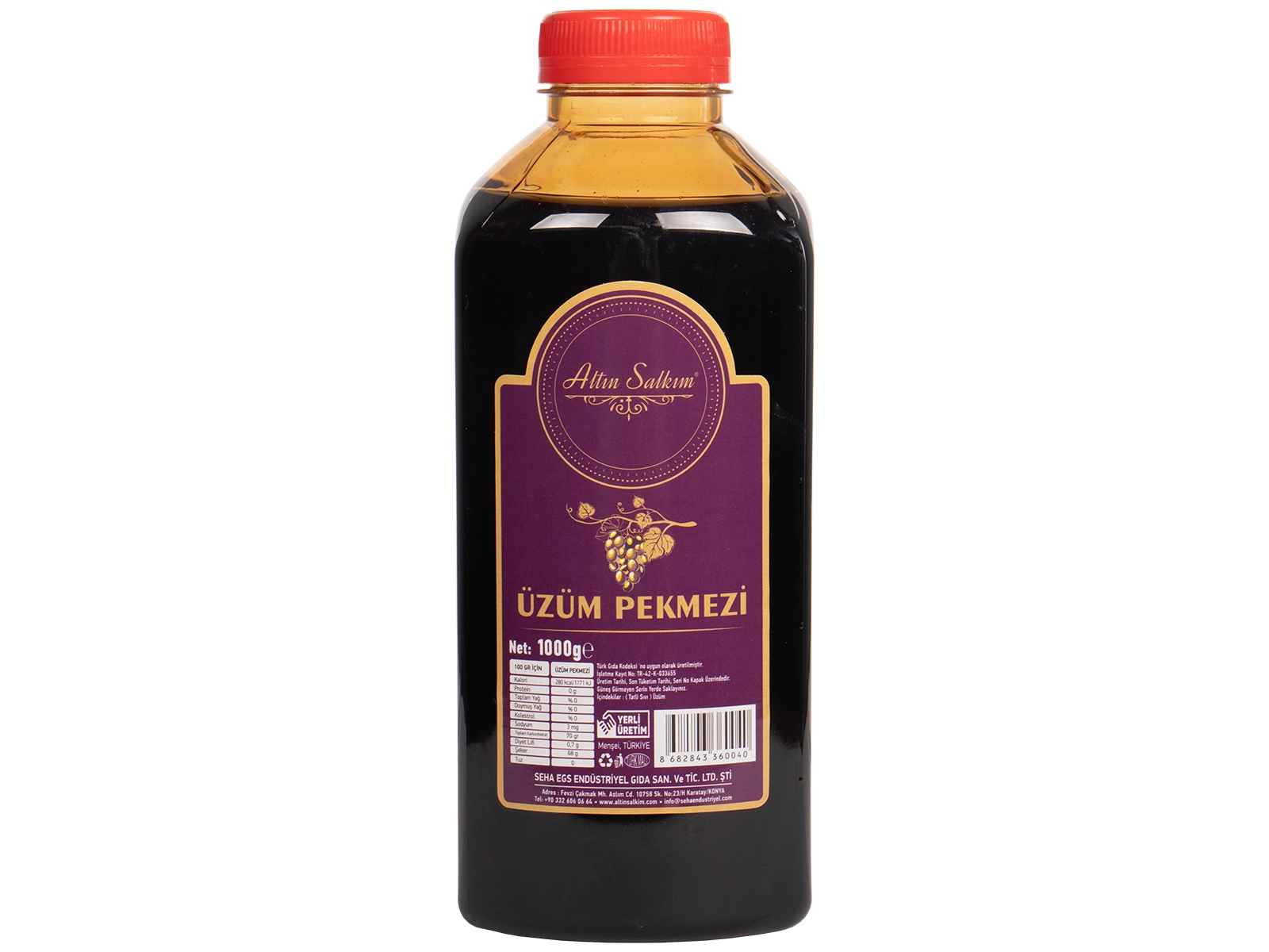 Altın Salkım Üzüm Pekmezi Plastik Şişe Net 1000 Gr 